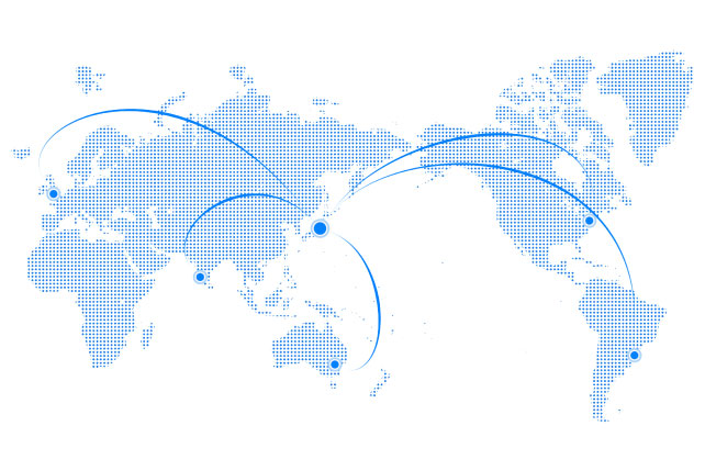 世界各地から日本に集まるイメージ地図